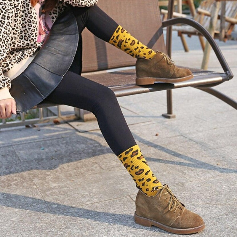 Șosete de leopard pentru femei