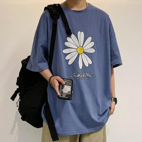 Tricou cu floare pentru bărbați