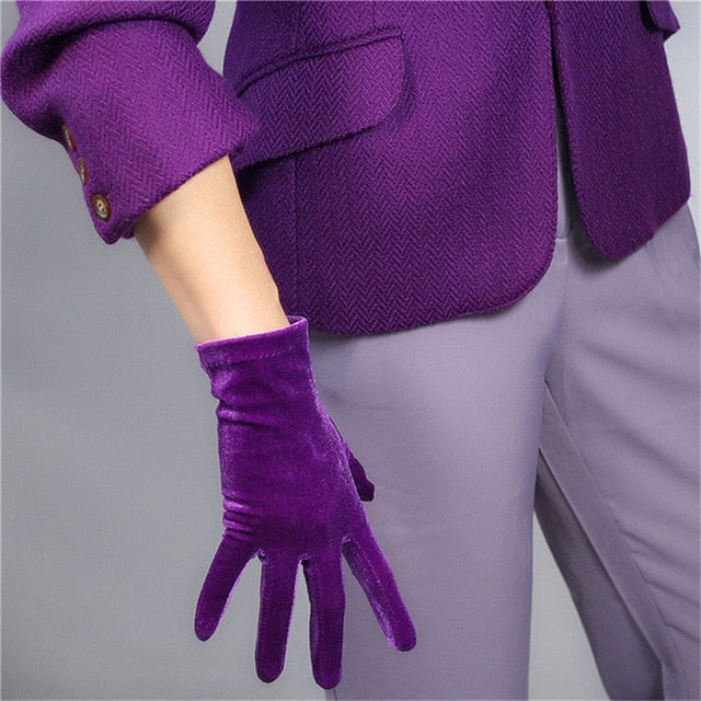 Mănuși velvet pentru femei