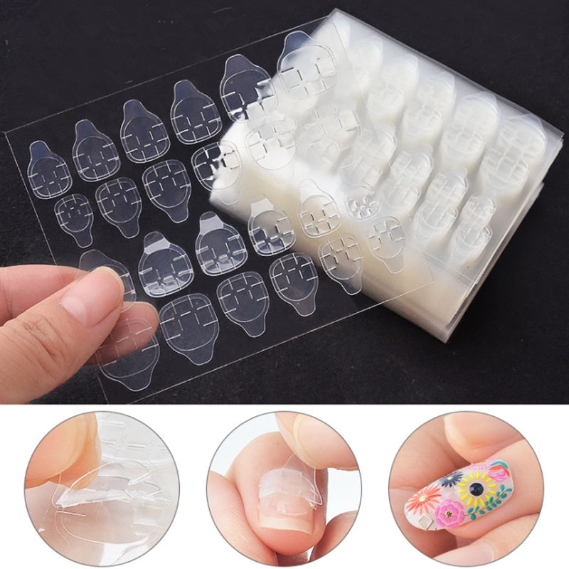 Autocolante transparente pentru prelungirea unghiilor
