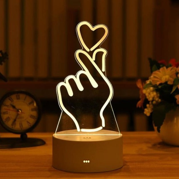 Lampa 3D din dragoste