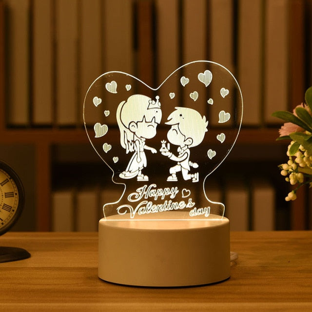 Lampa 3D din dragoste