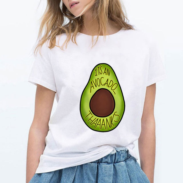 Tricou cu avocado drăguț pentru femei