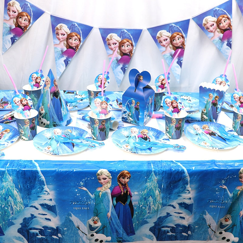 Decorațiuni pentru ziua de naștere fete Elsa și Anna