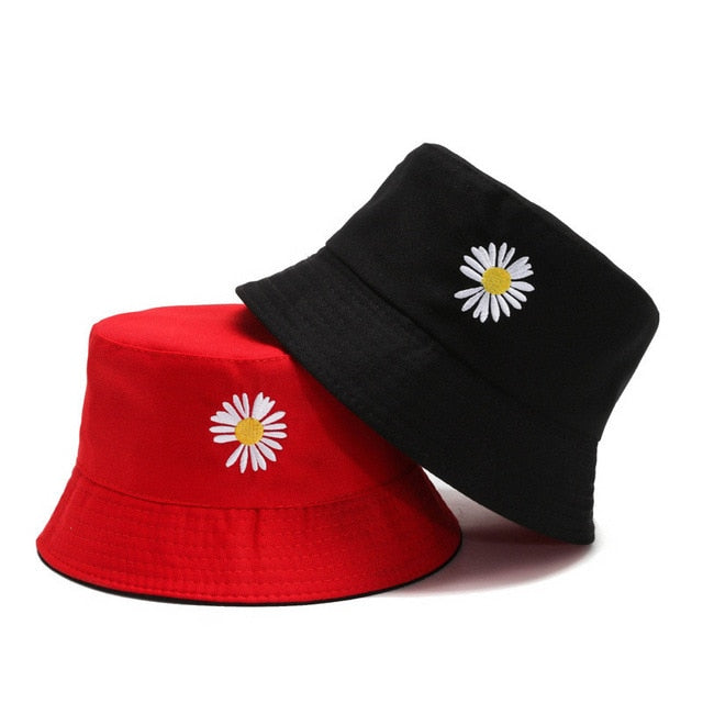 Pălărie de vară cu floare de față-verso