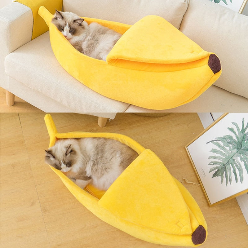 Căsuță pentru pisici banană