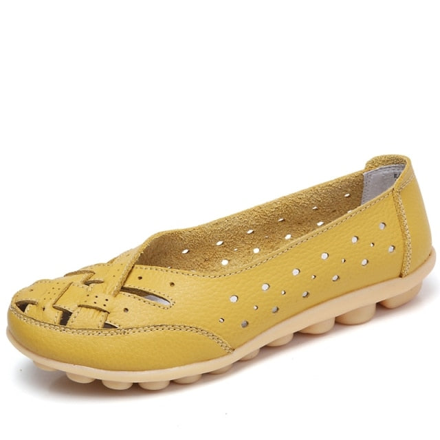 Pantofi de piele de vară pentru femei