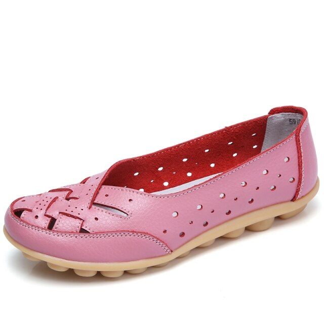 Pantofi de piele de vară pentru femei